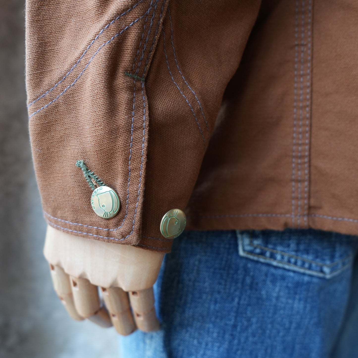 TCB_Cat Head Jacket_Brown Canvas