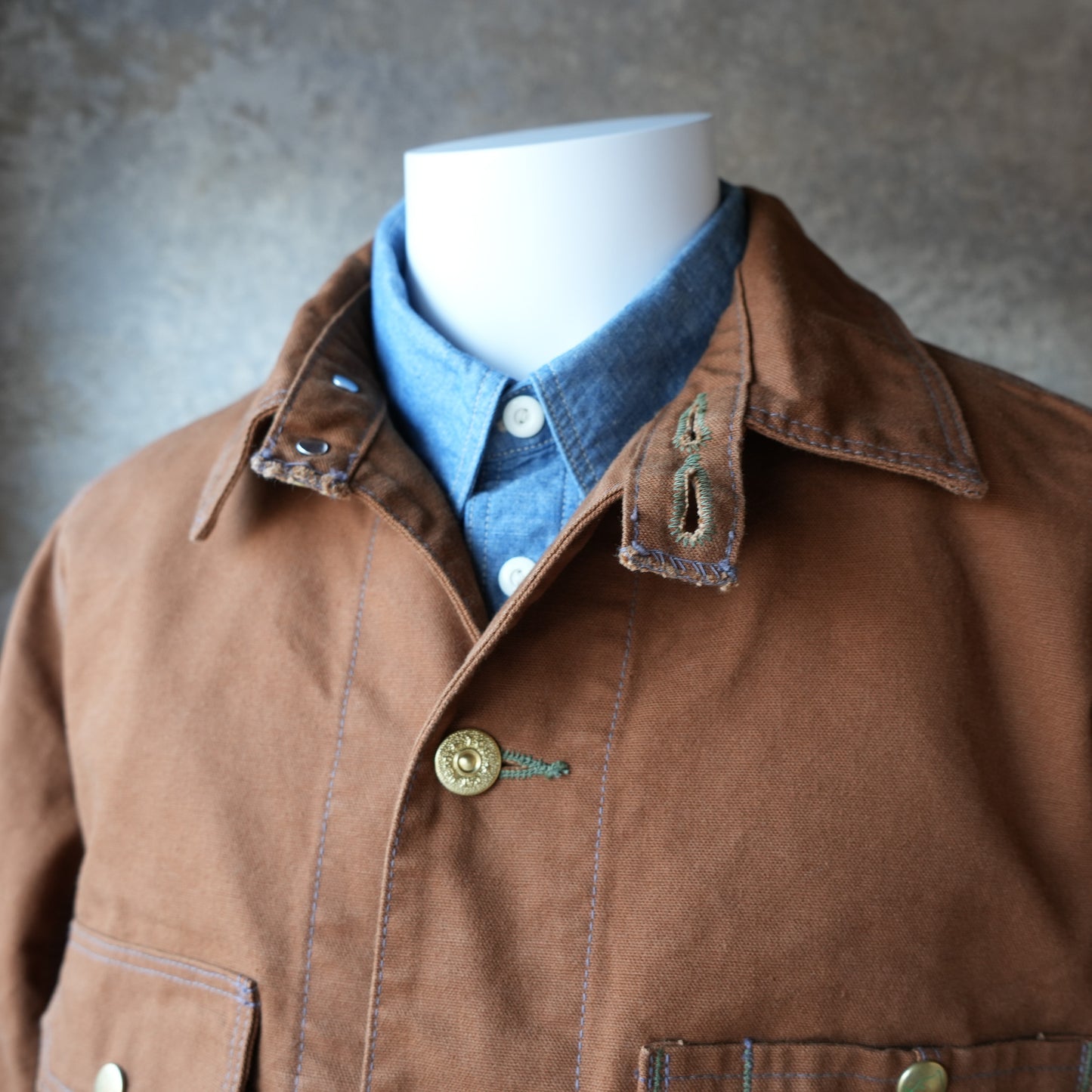 TCB_Cat Head Jacket_Brown Canvas