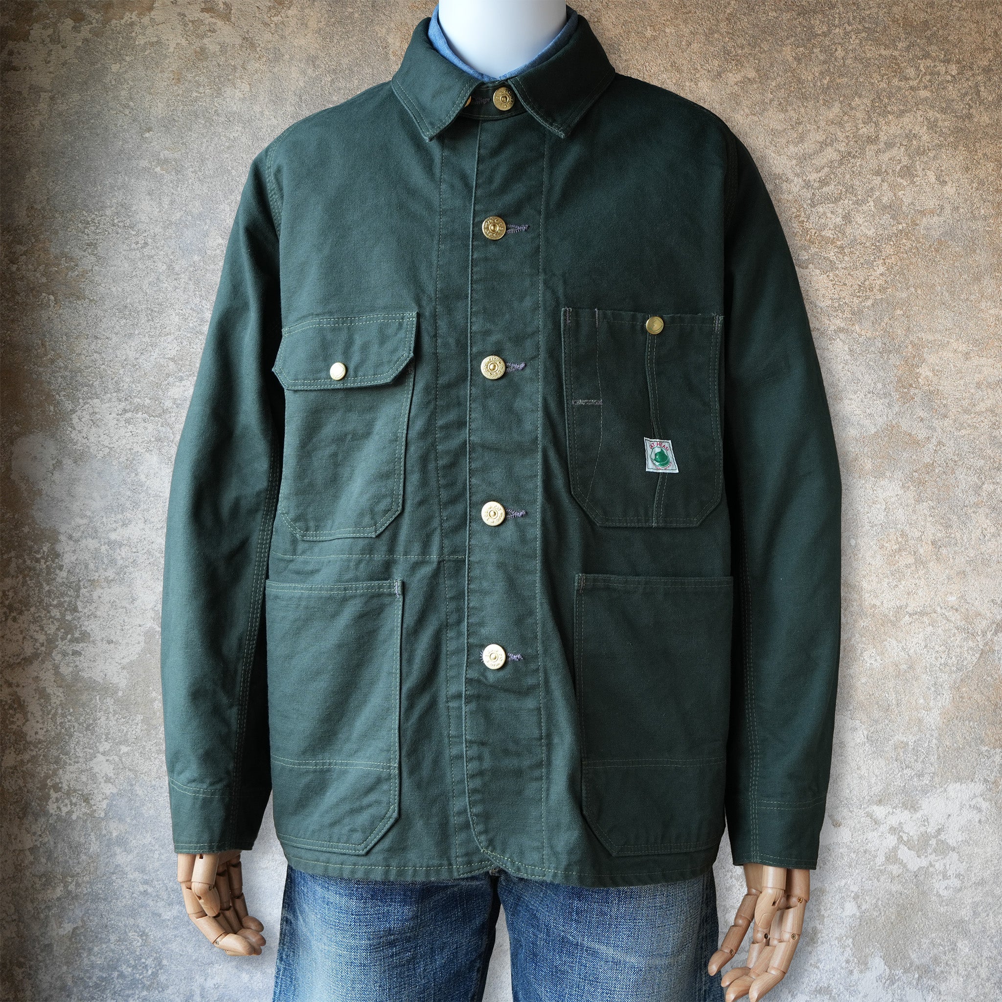 TCB Jeans_Cat Head Jacket_Green Canvas – JeansShopSpiral