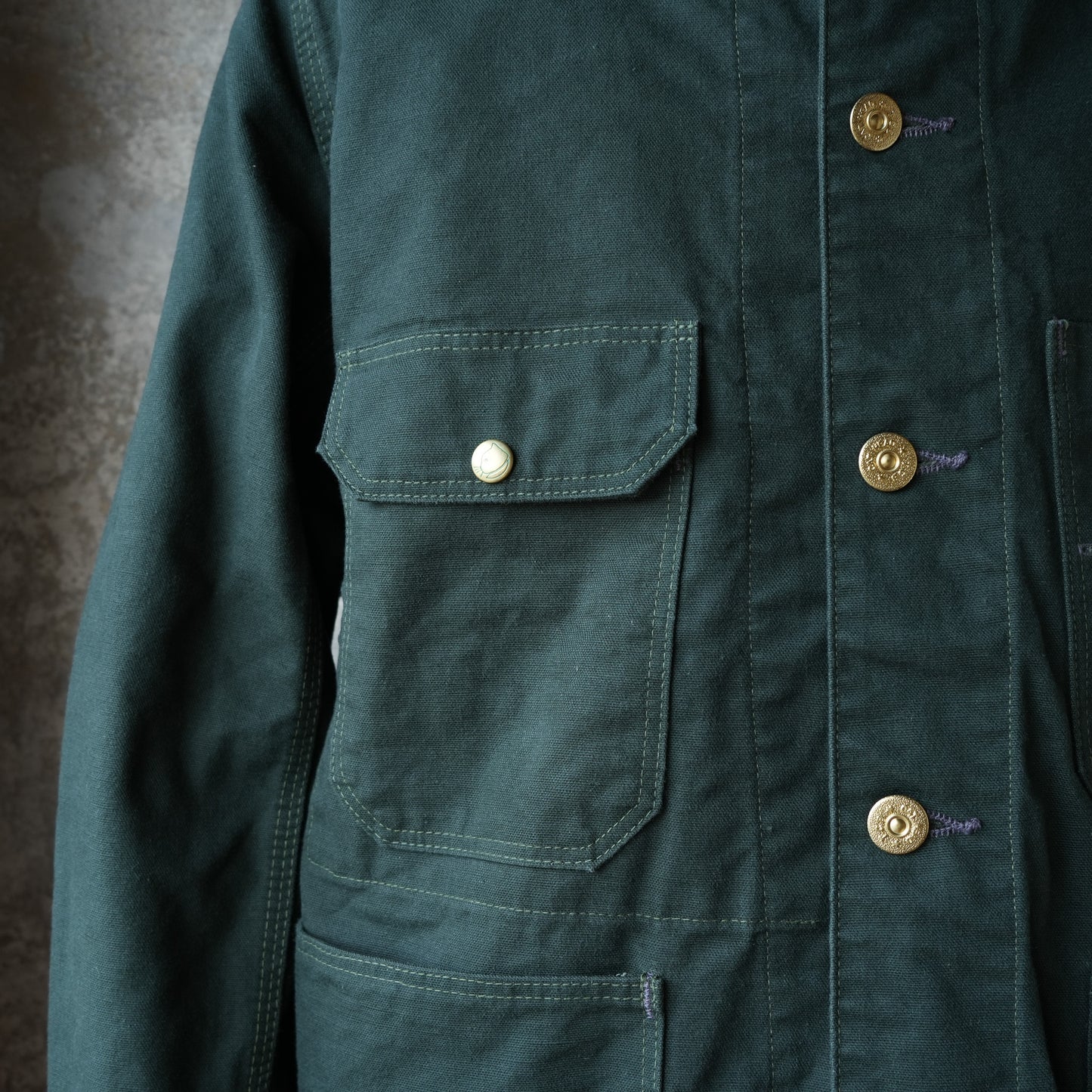TCB_Cat Head Jacket_Green Canvas