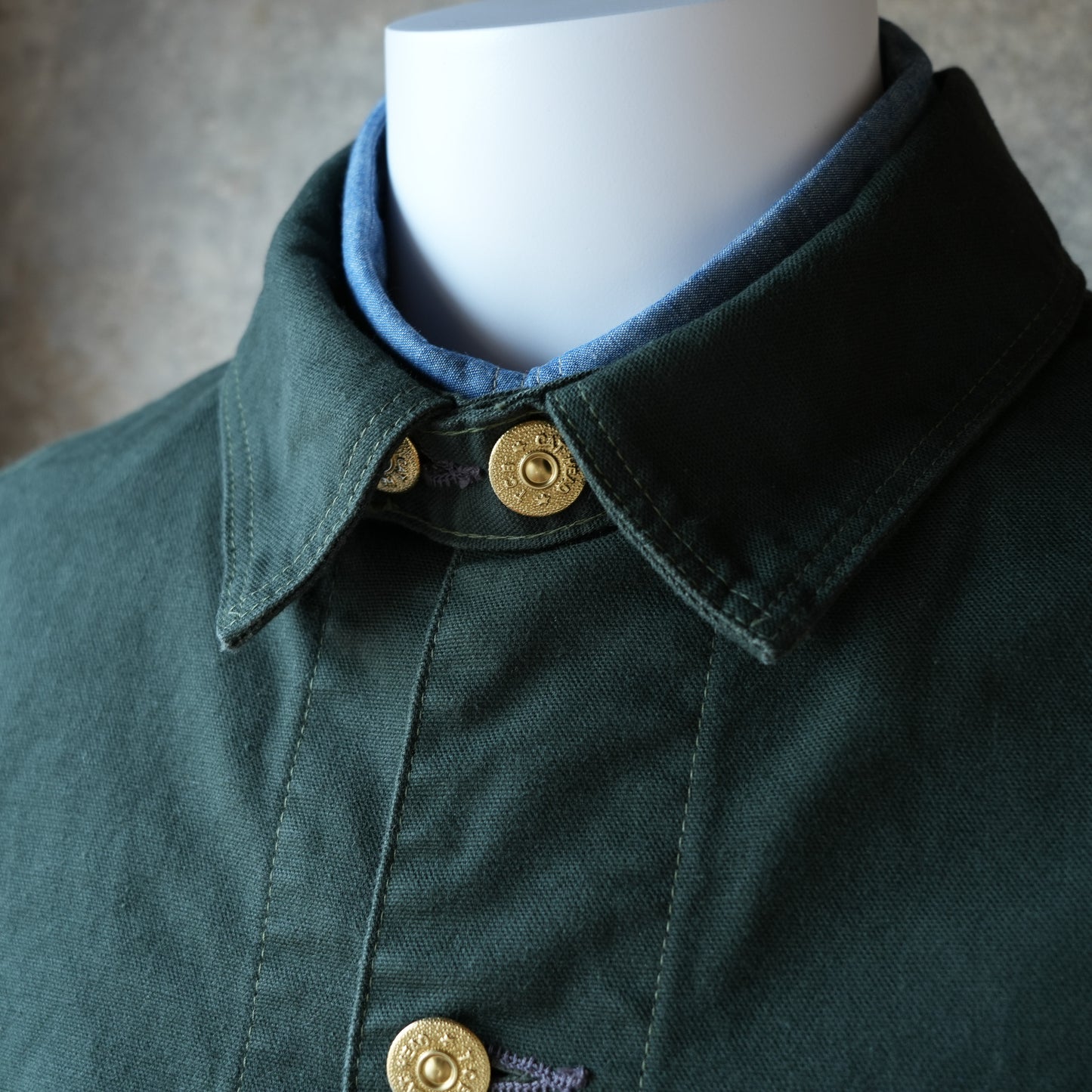 TCB_Cat Head Jacket_Green Canvas