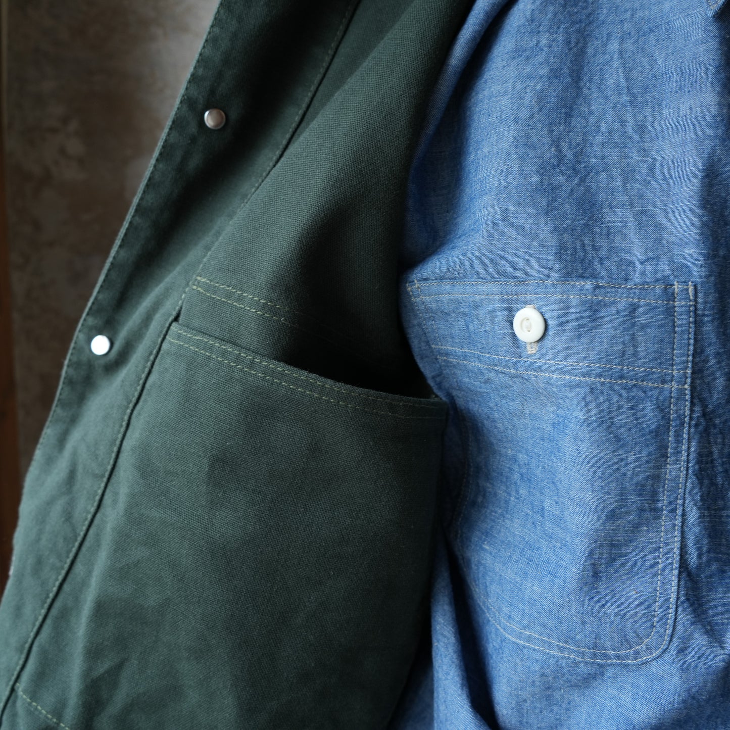 TCB_Cat Head Jacket_Green Canvas