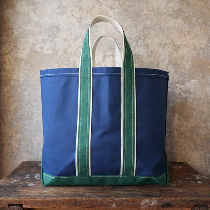WORKERS_Deluxe Tote Bag/ Navy Body x Green Handle