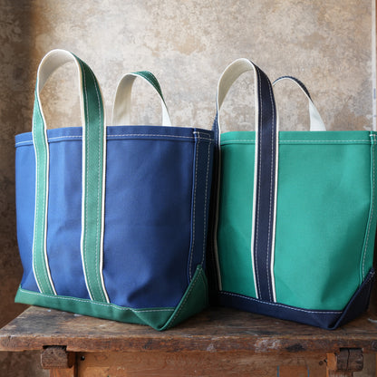 WORKERS_Deluxe Tote Bag/ Green Body x Navy Handle