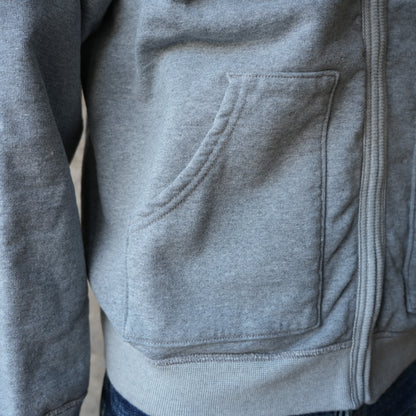 DELUXEWARE_SRZ-00_FULL-ZIP LIGHT PARKER_杢グレー