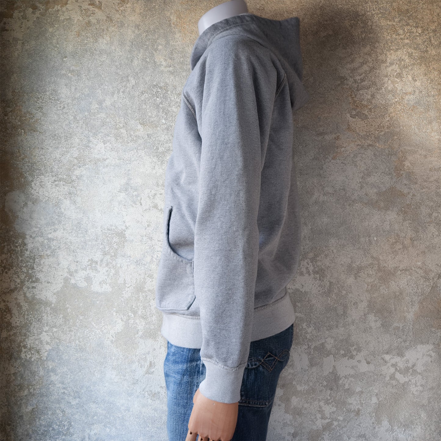 DELUXEWARE_SRZ-00_FULL-ZIP LIGHT PARKER_杢グレー