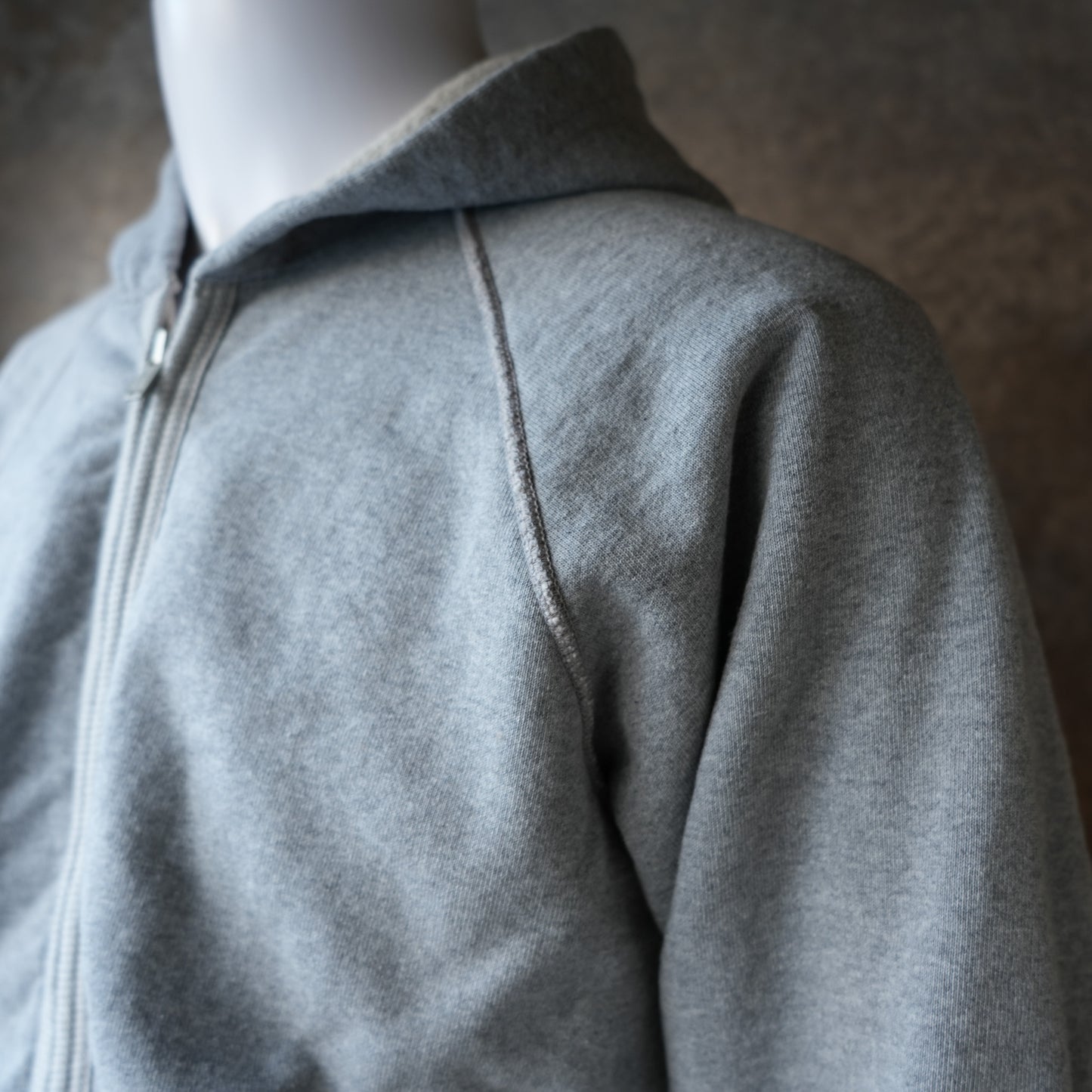 DELUXEWARE_SRZ-00_FULL-ZIP LIGHT PARKER_杢グレー