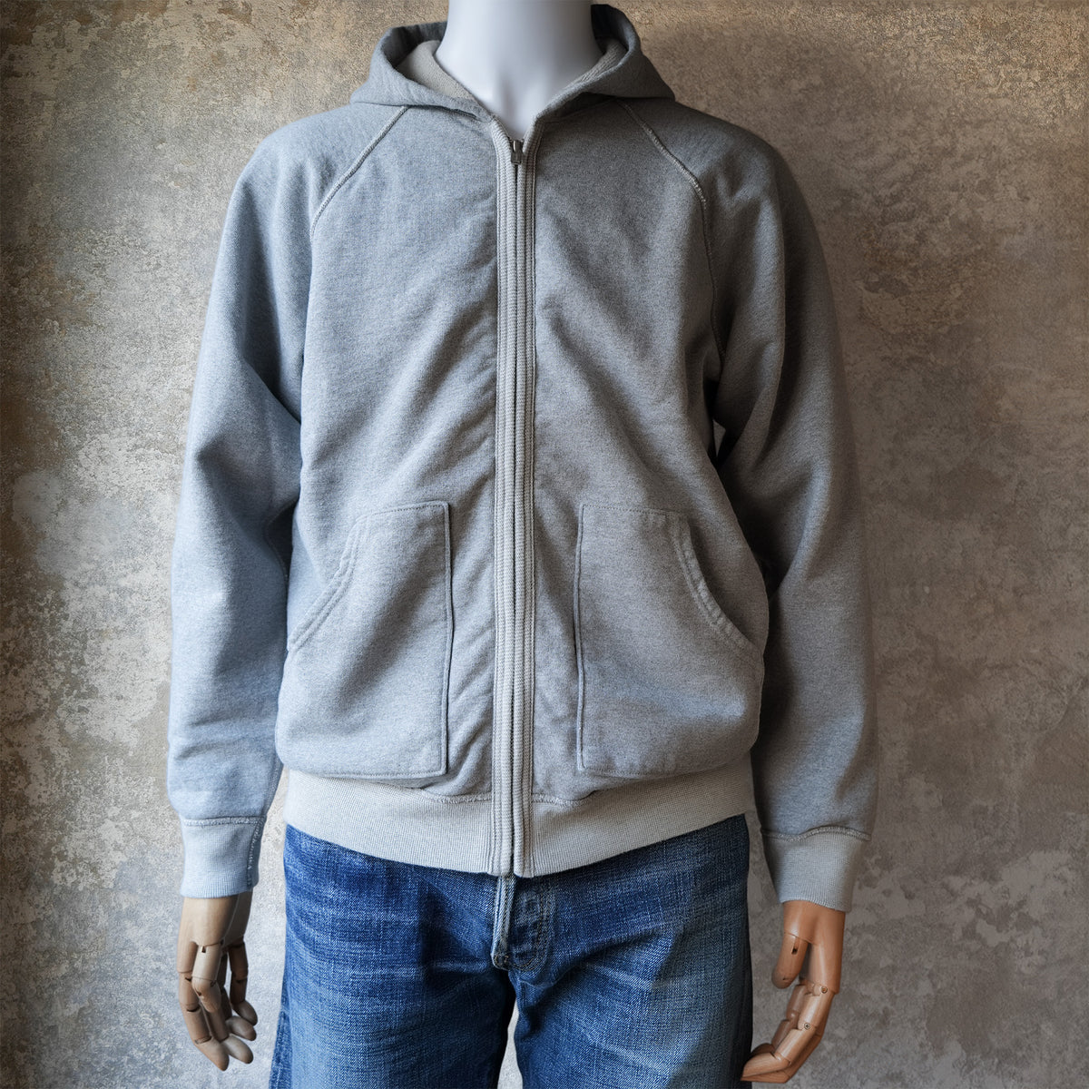 DELUXEWARE_SRZ-00_FULL-ZIP LIGHT PARKER_杢グレー – JeansShopSpiral