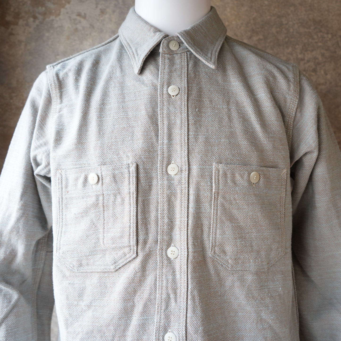 SAMURAI JEANS_SMN25-01_無地ネルシャツ_Blue