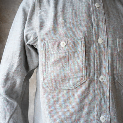 SAMURAI JEANS_SMN25-01_無地ネルシャツ_Blue