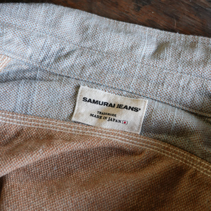 SAMURAI JEANS_SMN25-01_無地ネルシャツ_Blue