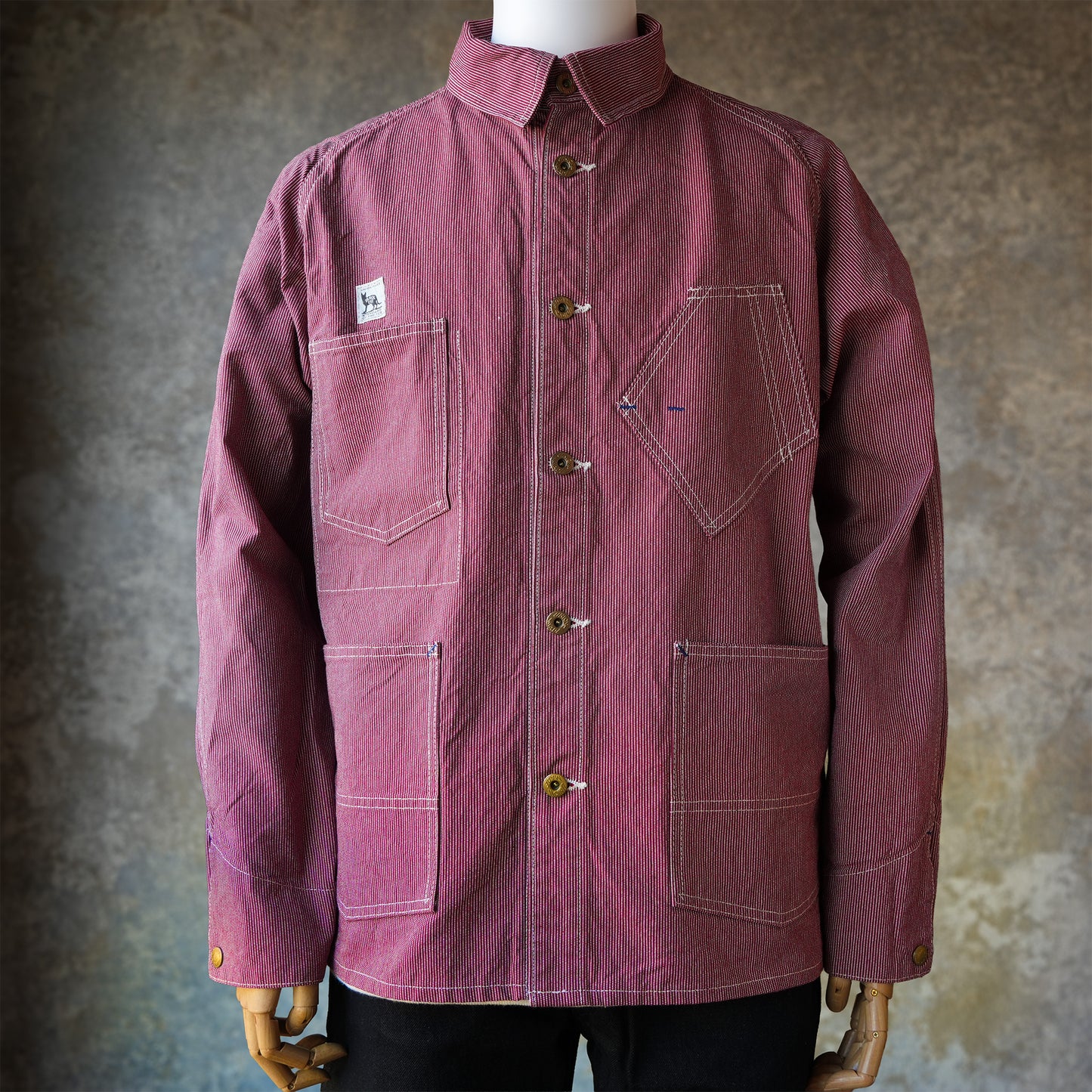 TCB Jeans_BLACK CAT JACKET Pin Check_RED