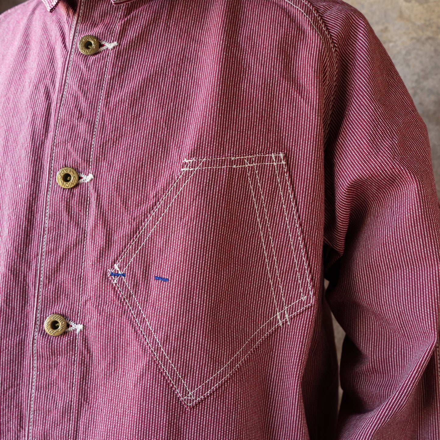 TCB Jeans_BLACK CAT JACKET Pin Check_RED