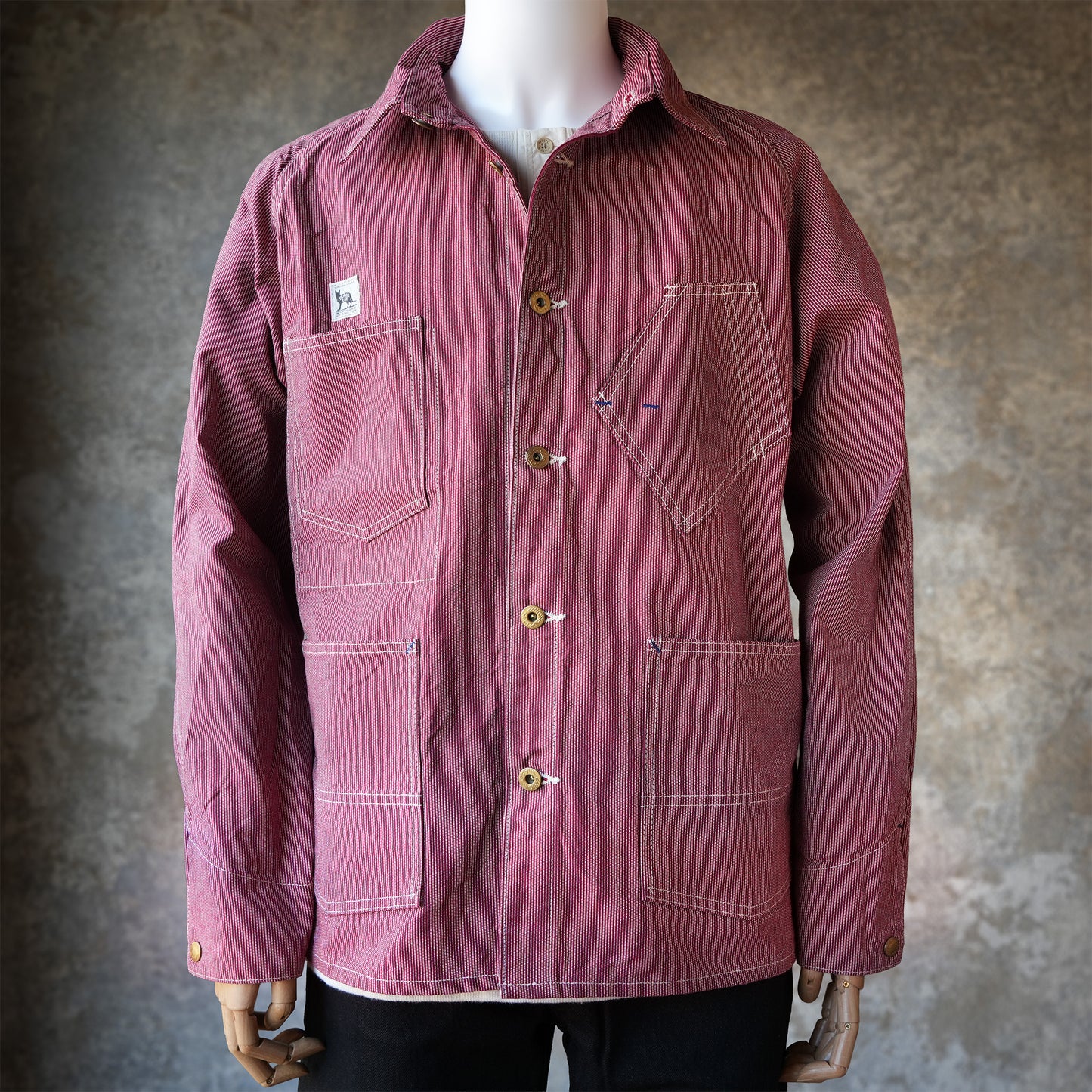 TCB Jeans_BLACK CAT JACKET Pin Check_RED