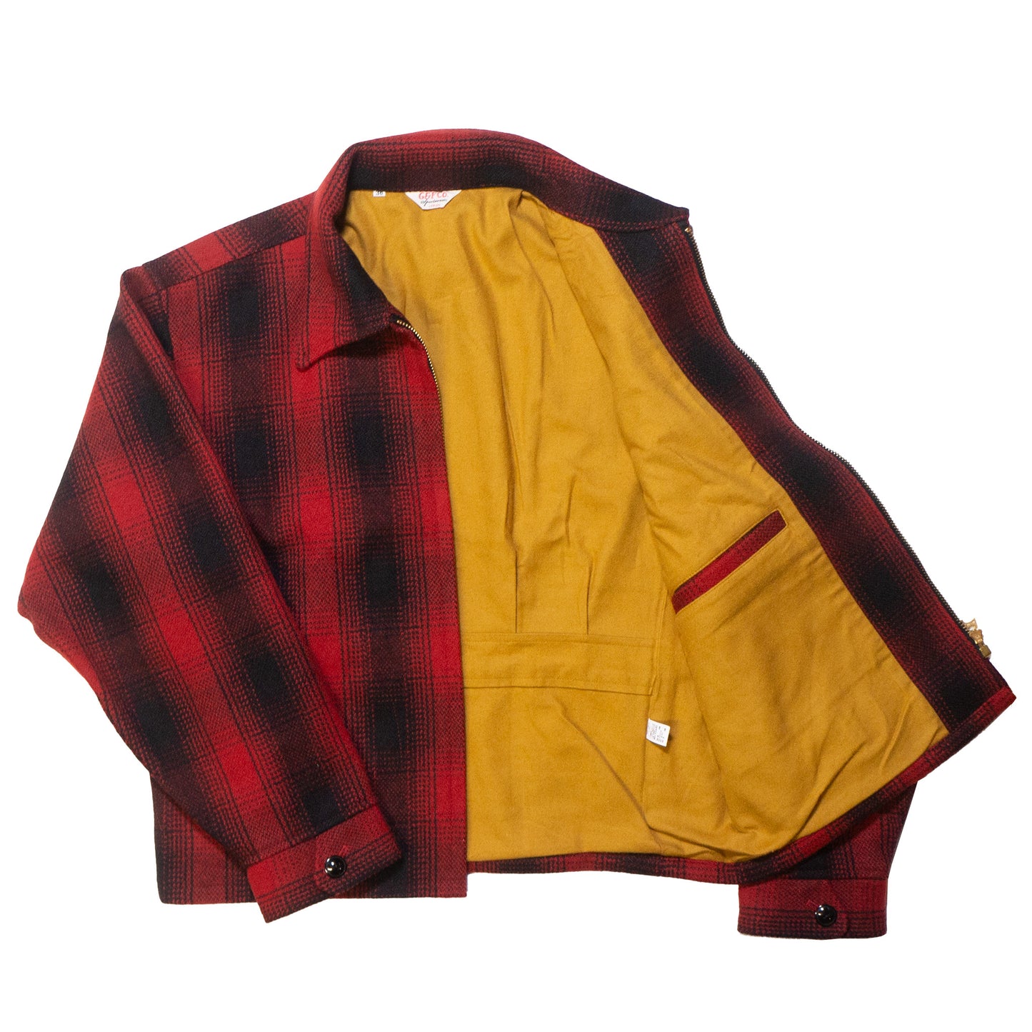 G&amp;F Co._CHECK WOOL JACKET_RED