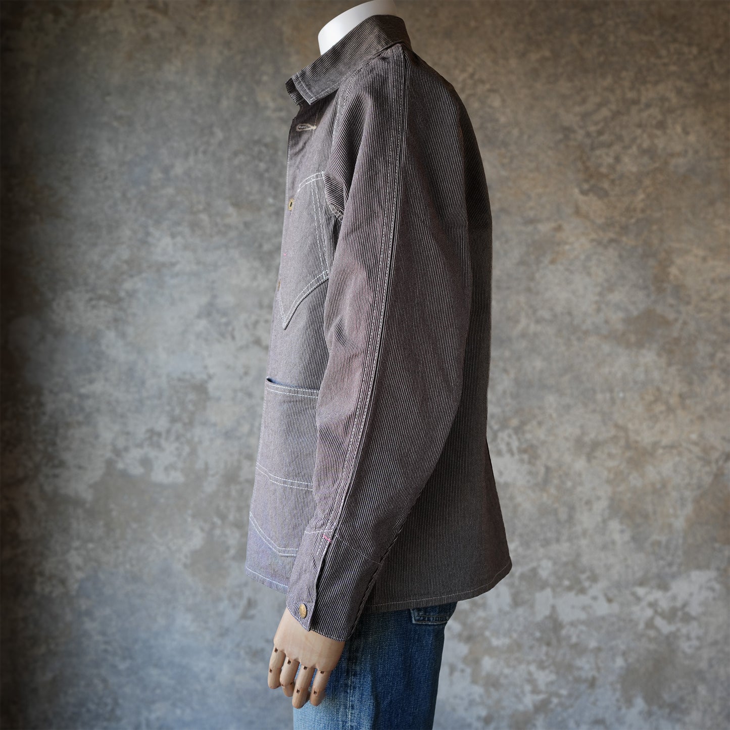 TCB Jeans_BLACK CAT JACKET Pin Check_BROWN