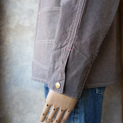 TCB Jeans_BLACK CAT JACKET Pin Check_BROWN