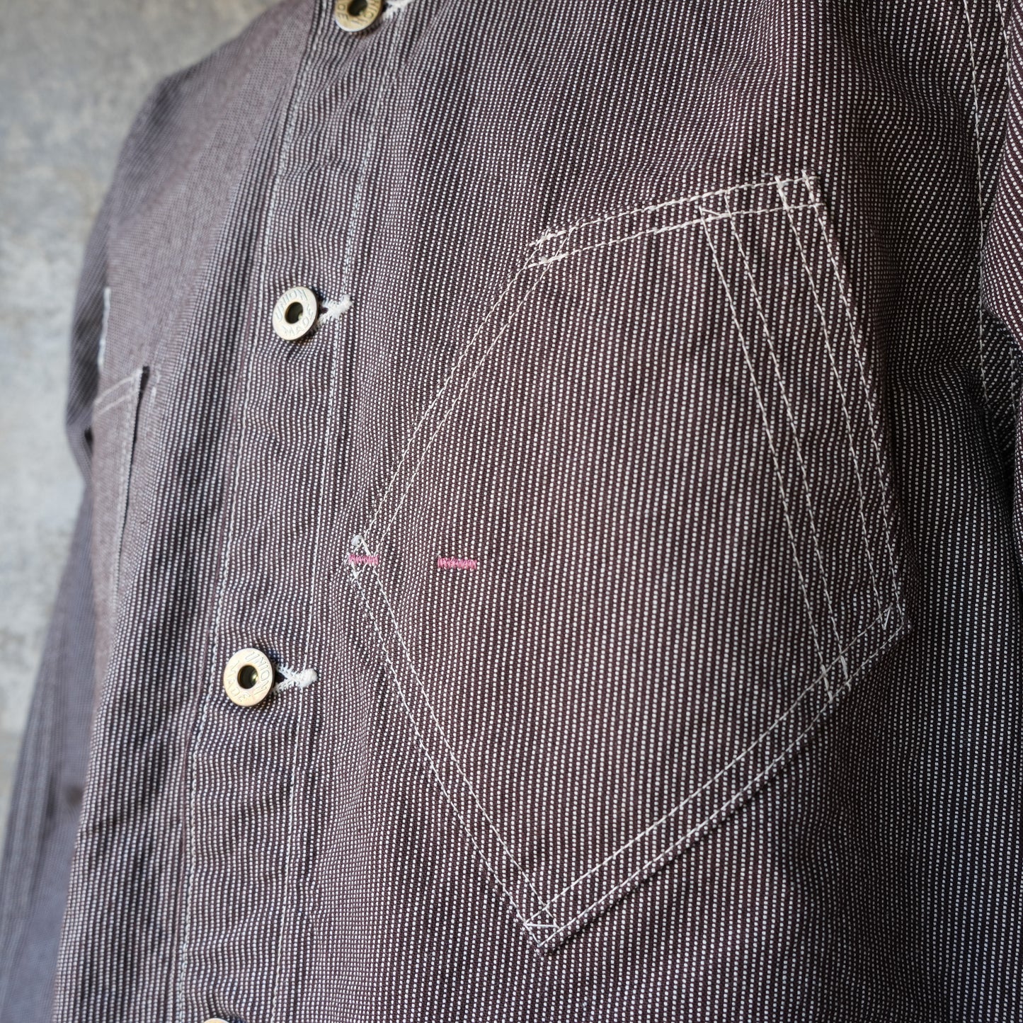 TCB Jeans_BLACK CAT JACKET Pin Check_BROWN