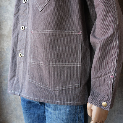 TCB Jeans_BLACK CAT JACKET Pin Check_BROWN