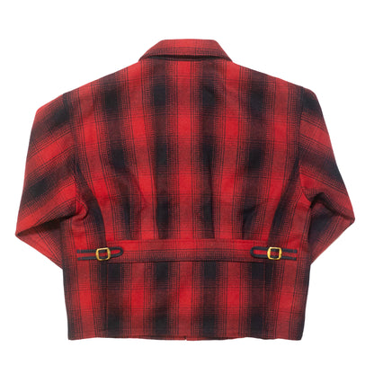 G&amp;F Co._CHECK WOOL JACKET_RED