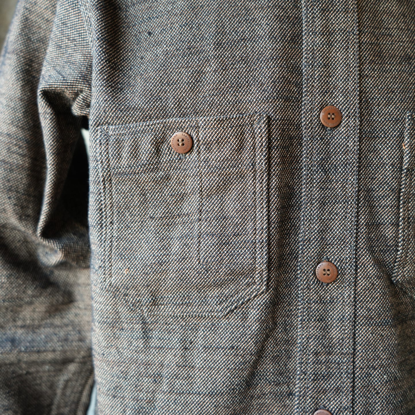 SAMURAI JEANS_SMN25-01_無地ネルシャツ_Black