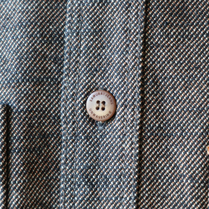 SAMURAI JEANS_SMN25-01_無地ネルシャツ_Black