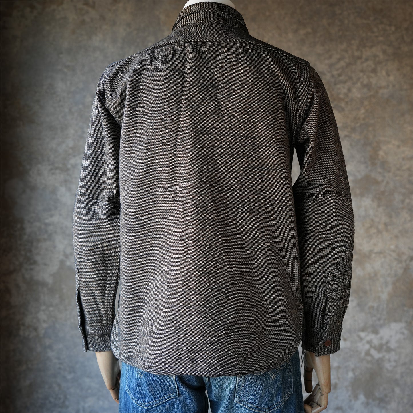 SAMURAI JEANS_SMN25-01_無地ネルシャツ_Black