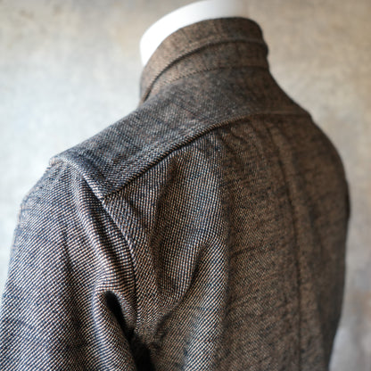 SAMURAI JEANS_SMN25-01_無地ネルシャツ_Black