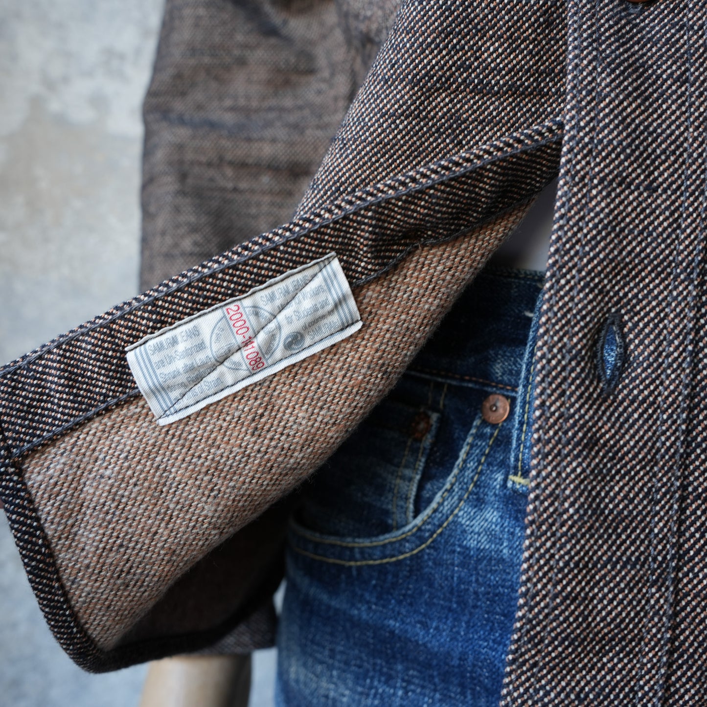 SAMURAI JEANS_SMN25-01_無地ネルシャツ_Black