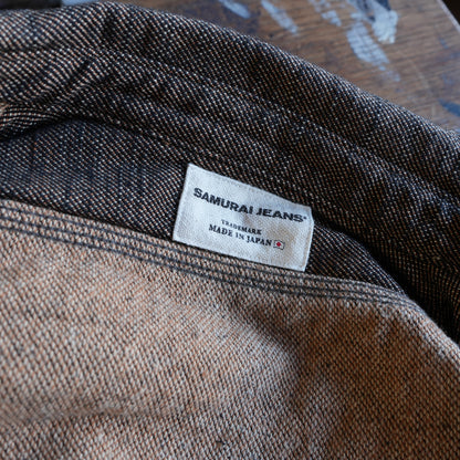 SAMURAI JEANS_SMN25-01_無地ネルシャツ_Black
