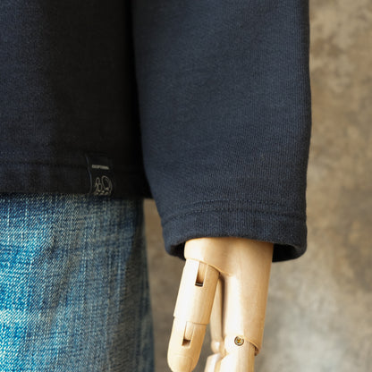 PREQUEL_C1011 Henley Sweatshirt (Black) ヘンリースウェットシャツ (ブラック)