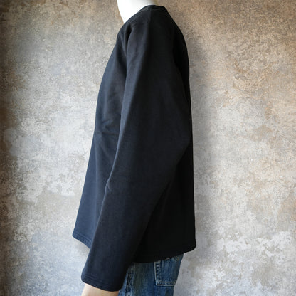 PREQUEL_C1011 Henley Sweatshirt (Black) ヘンリースウェットシャツ (ブラック)
