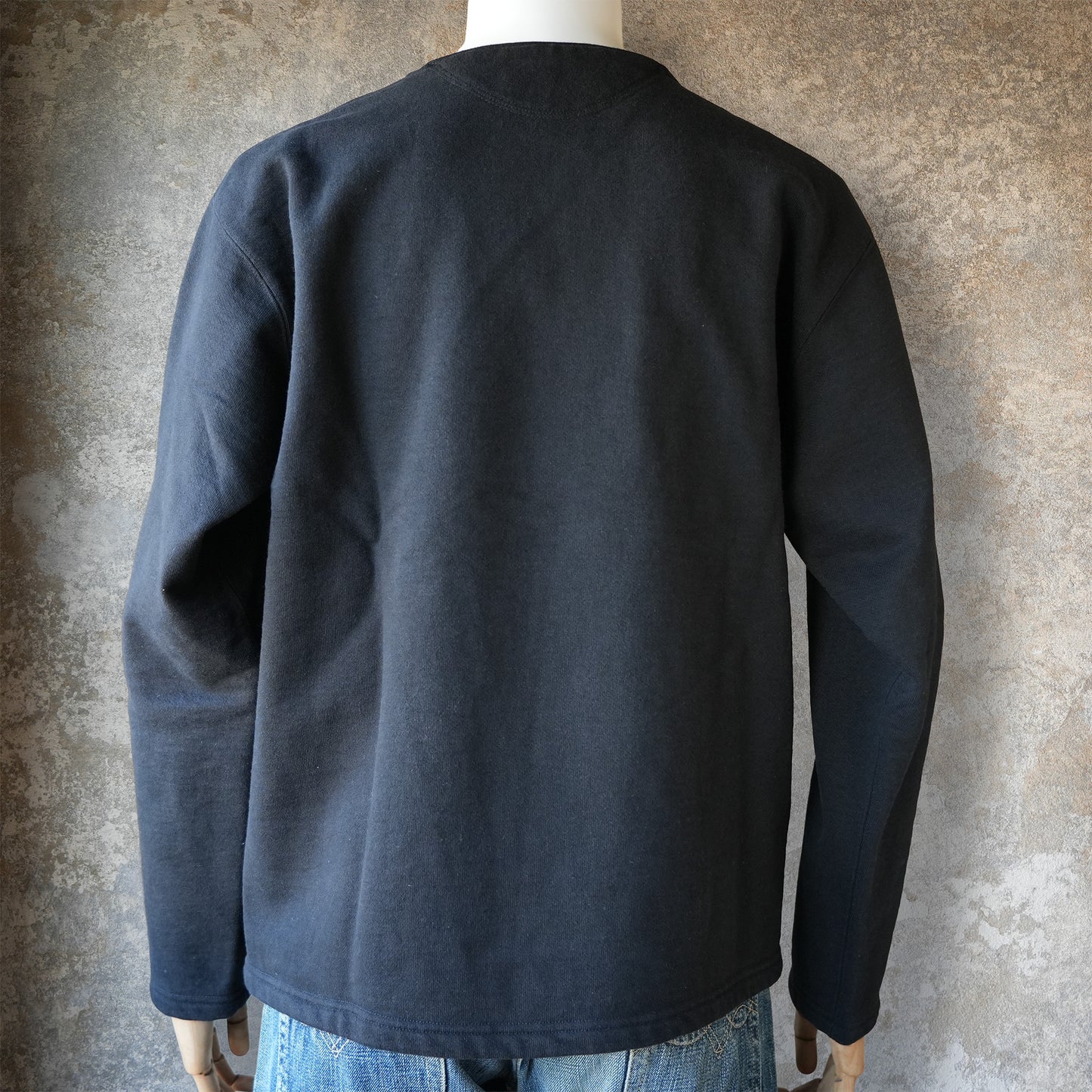 PREQUEL_C1011 Henley Sweatshirt (Black) ヘンリースウェットシャツ (ブラック)
