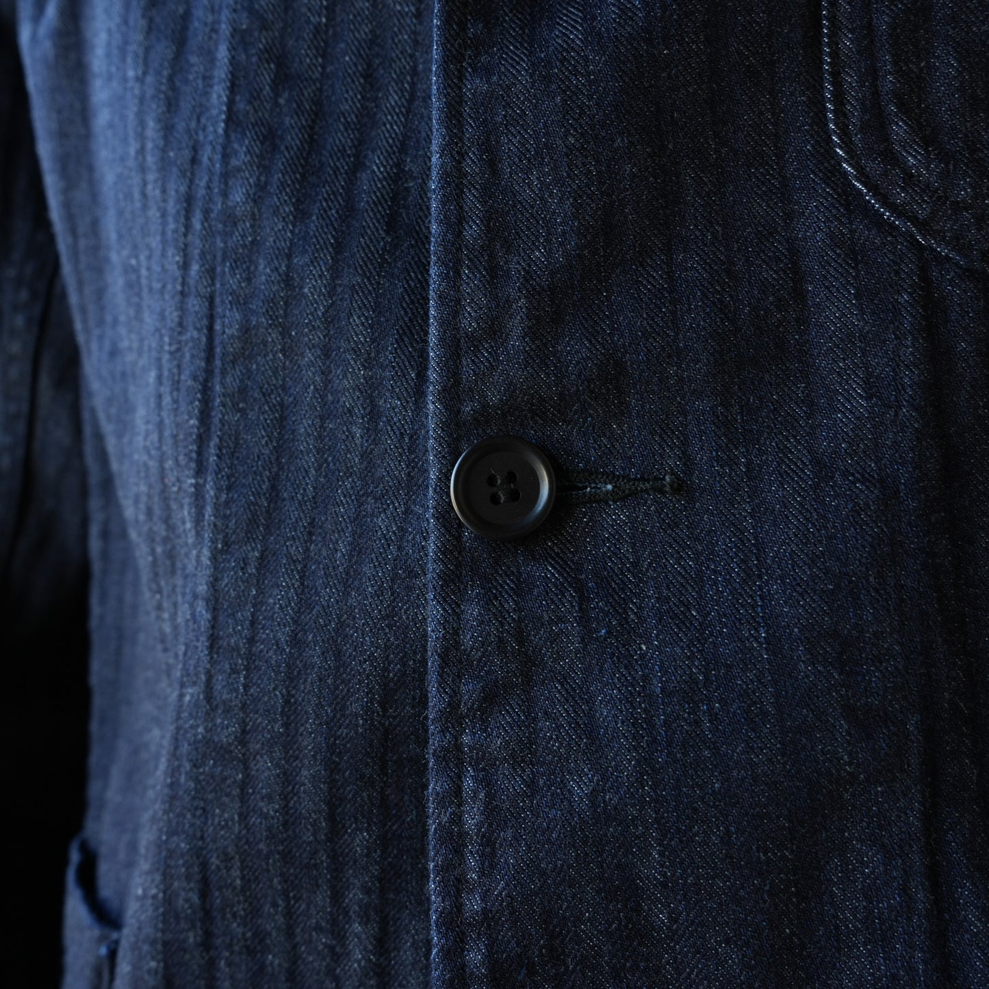 WORKERS_Lounge Jacket_Indigo Herringbone