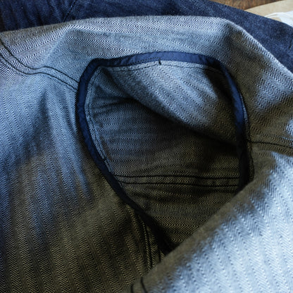WORKERS_Lounge Jacket_Indigo Herringbone