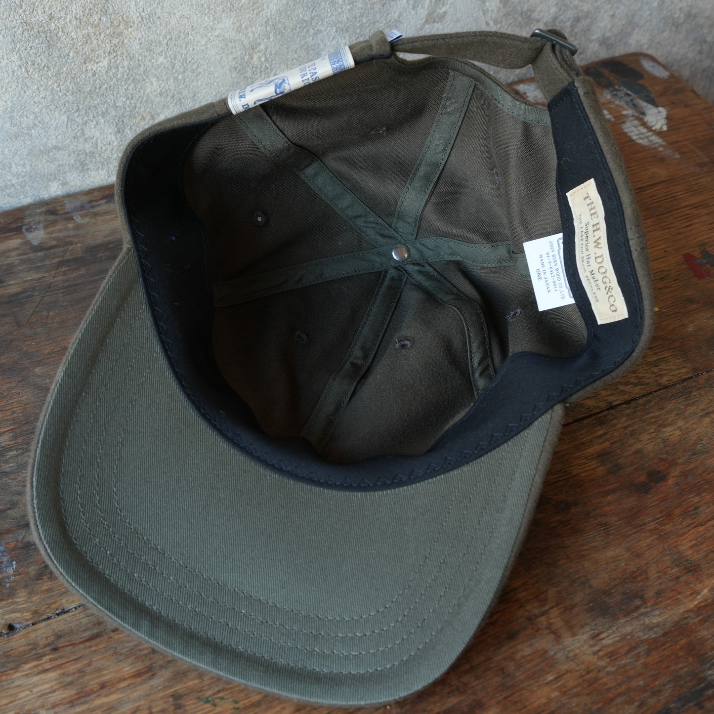 THE H.W.DOG&CO_D-01083_SIGN LOGO LOW CAP_Olive