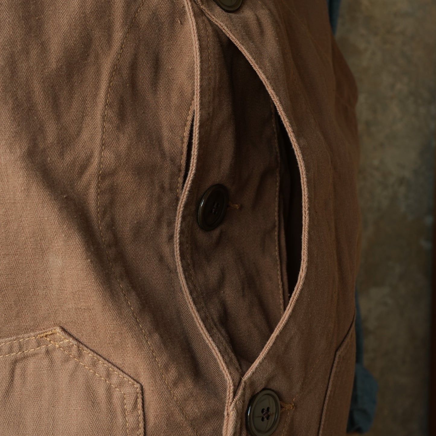 TCB Jeans_Huntsman Vest_Neppy Brown Herringbone