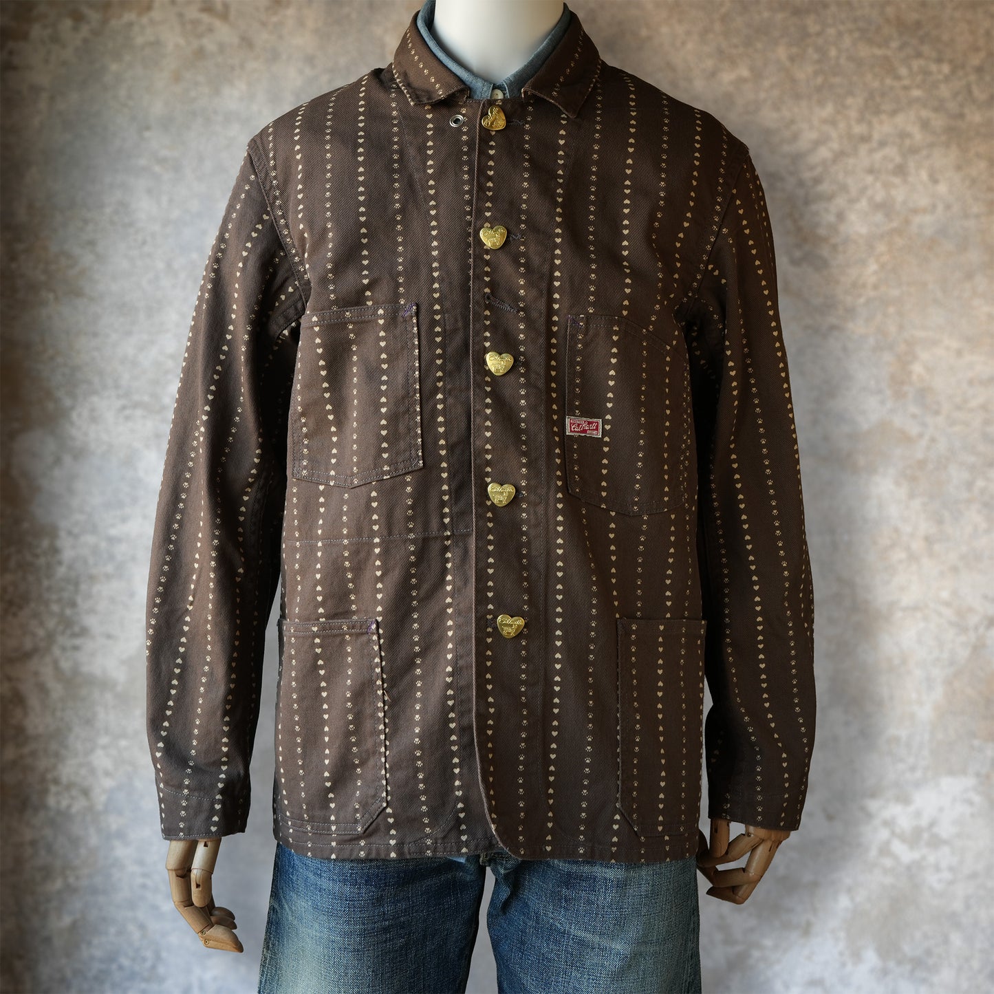TCB Jeans_Cathartt Chore Coat_Brown Paw Stripe