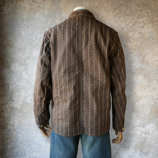 TCB Jeans_Cathartt Chore Coat_Brown Paw Stripe