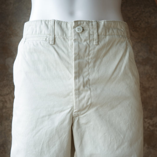 WORKERS_Officer Trousers_Pearl White Chino