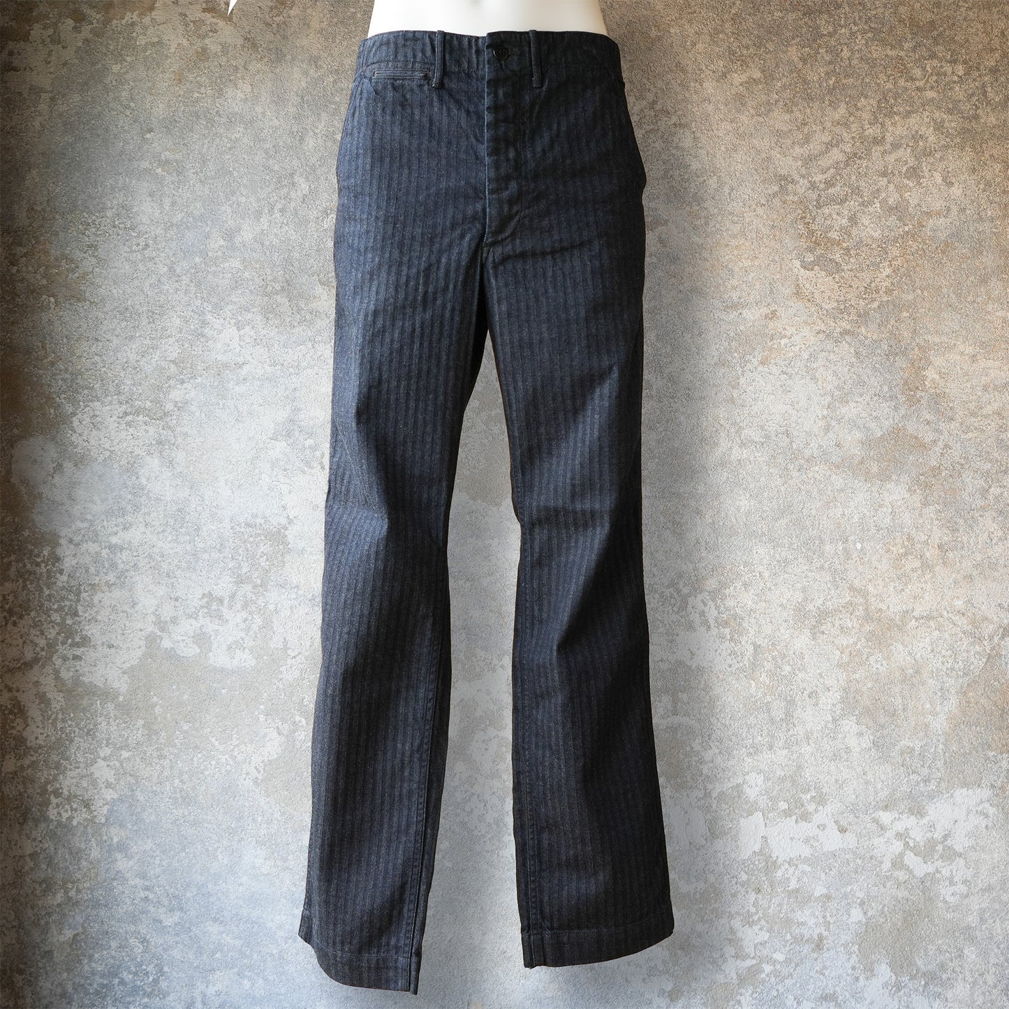WORKERS_Officer Trousers_Indigo Herringbone