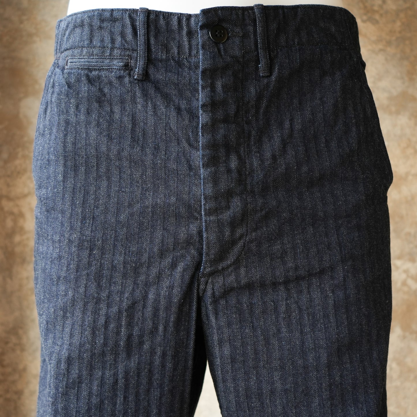 WORKERS_Officer Trousers_Indigo Herringbone