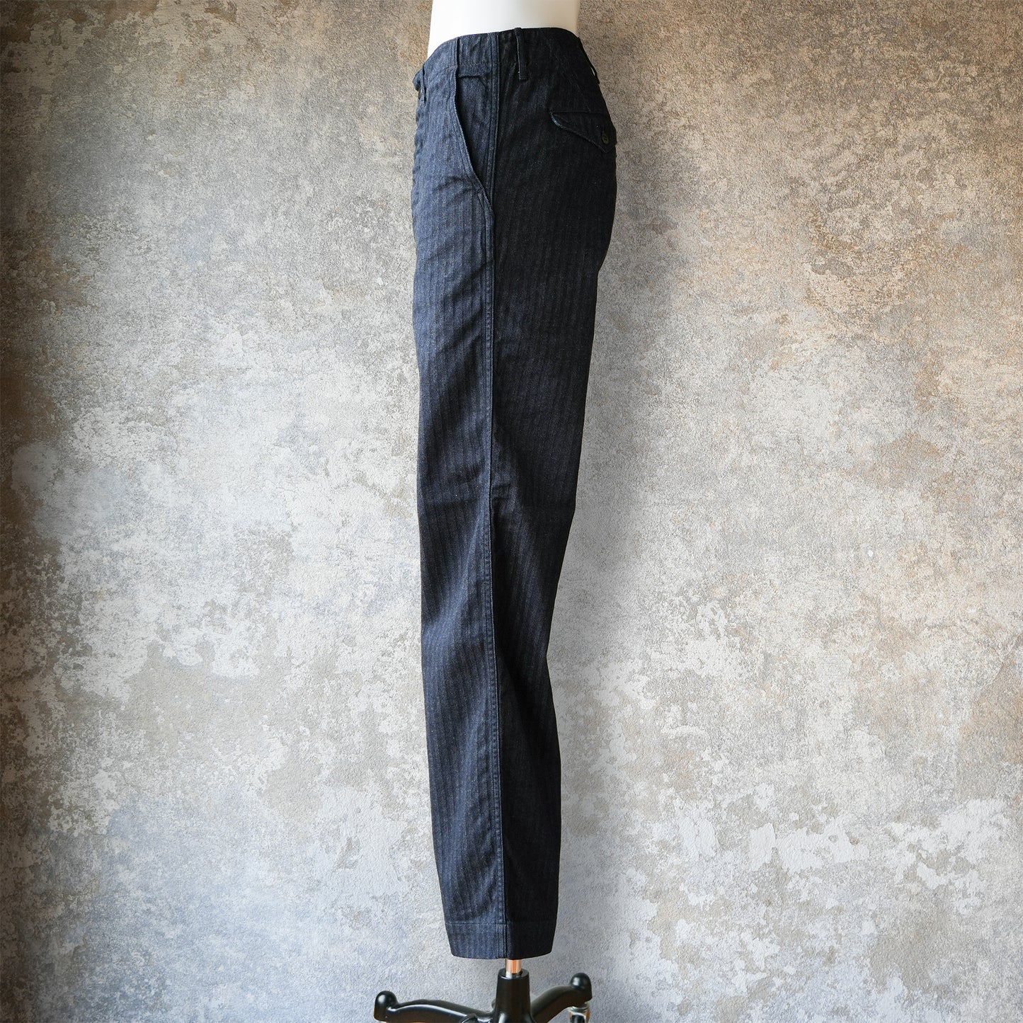 WORKERS_Officer Trousers_Indigo Herringbone