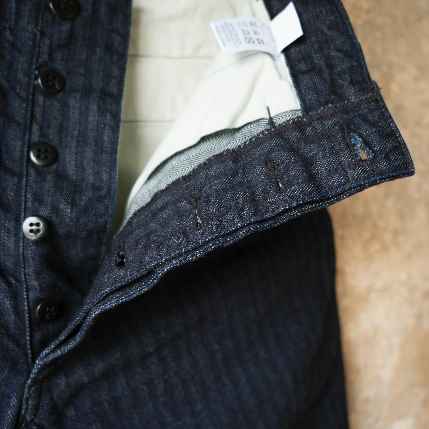 WORKERS_Officer Trousers_Indigo Herringbone