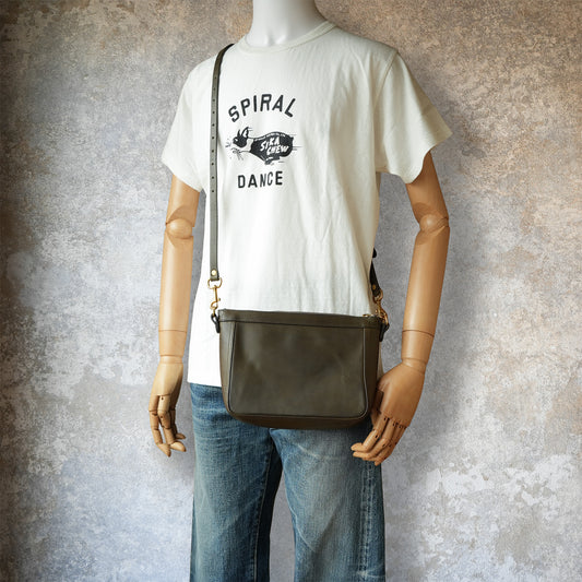 VASCO_VS-313L_LEATHER TELEPHONE SHOULDER BAG_SMALL_OLIVE