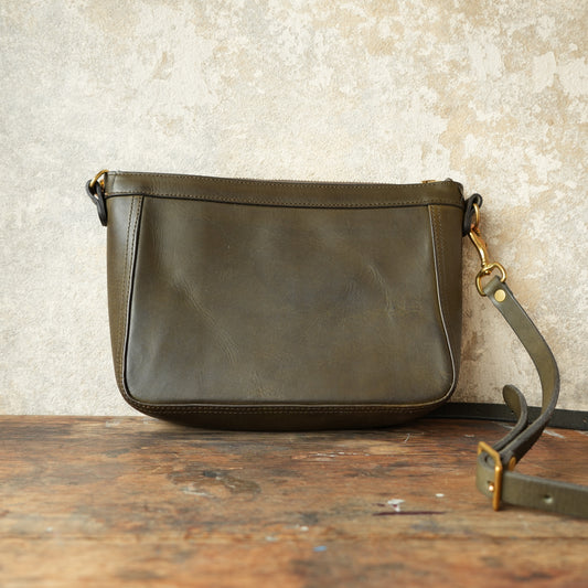 VASCO_VS-313L_LEATHER TELEPHONE SHOULDER BAG_SMALL_OLIVE
