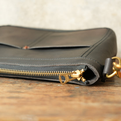 VASCO_VS-313L_LEATHER TELEPHONE SHOULDER BAG_SMALL_BLACK