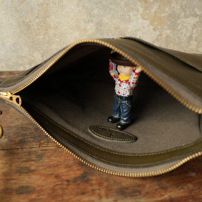 VASCO_VS-313L_LEATHER TELEPHONE SHOULDER BAG_SMALL_OLIVE