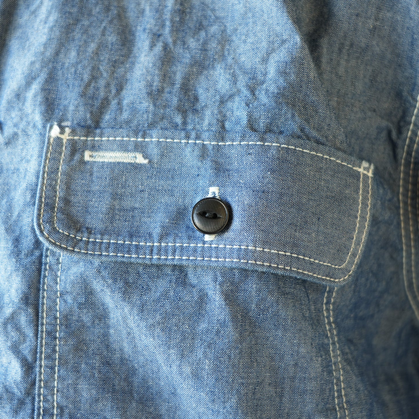 UES_502601_02_2_トリプルステッチワークシャツ_Blue