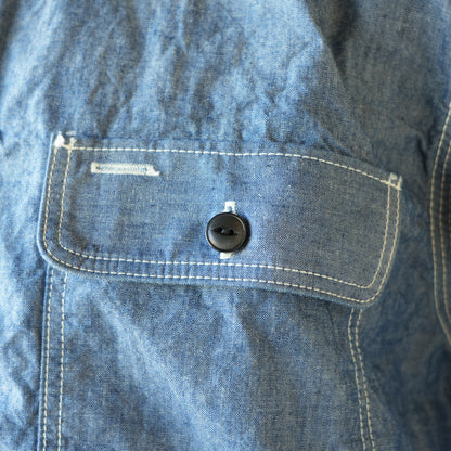 UES_502601_02_2_トリプルステッチワークシャツ_Blue